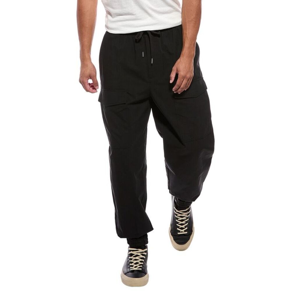 Helmut Lang Mens  Zoot Cargo Pant, Black